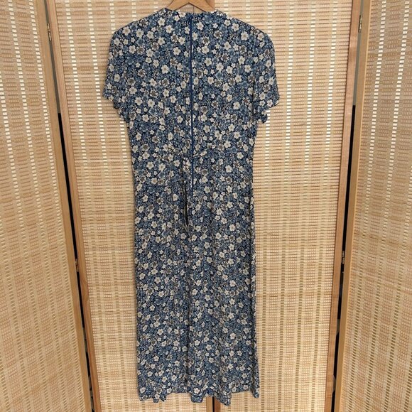 Vintage Ditsy floral babydoll Midi Dress - classic 90s floral dress style with D - Picture 10 of 10